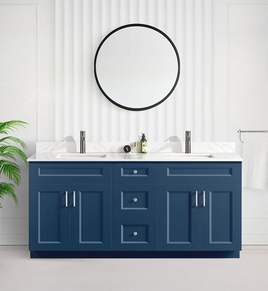 72'' Solid Wood - Double Sink