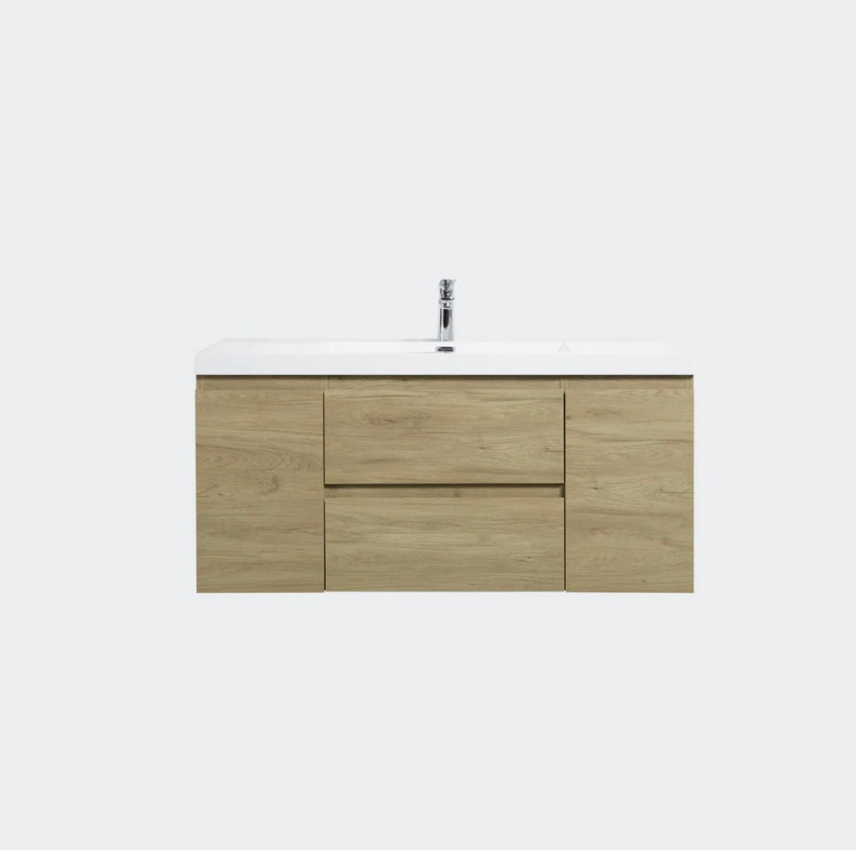 48'' / 60'' Floating Vanity Single Sink with Acrylic Countertop