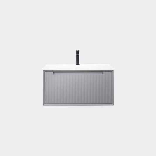 32'' / 36'' / 40'' TW - Floating Vanity with Acrylic Matte Countertop