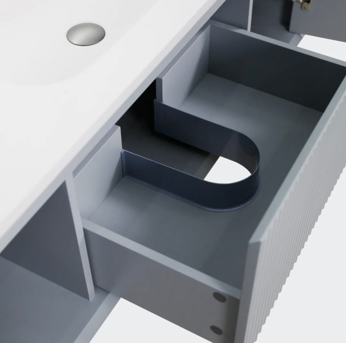 48'' TW - Floating Vanity with Acrylic Matte Countertop