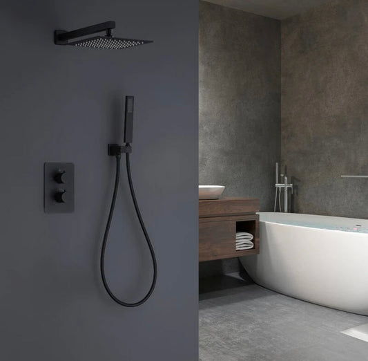 2 Way Thermostatic Shower Set - Square