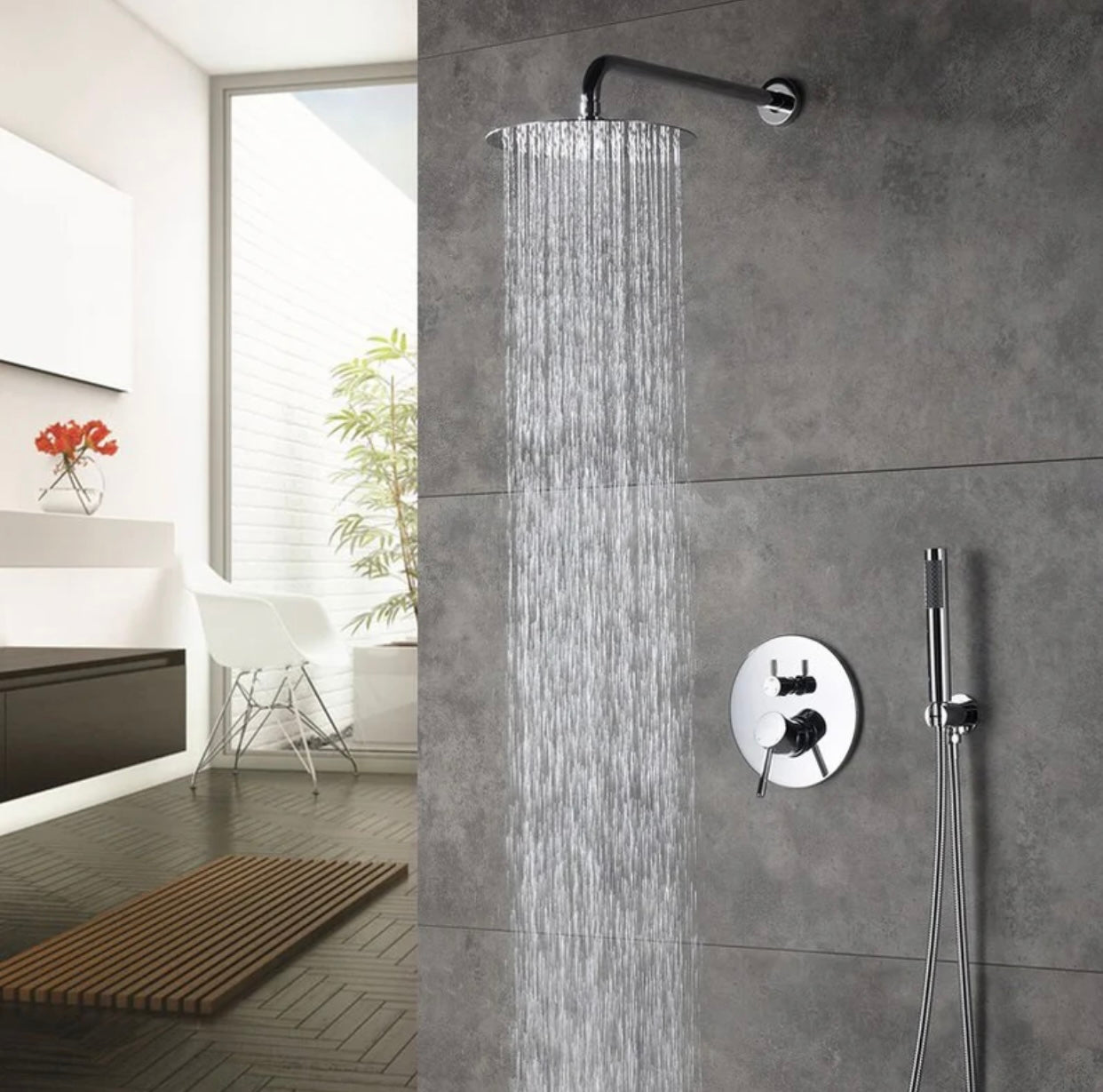 2-WAY SHOWER COMBO SET – WITH SPOUT OR HANDHELD