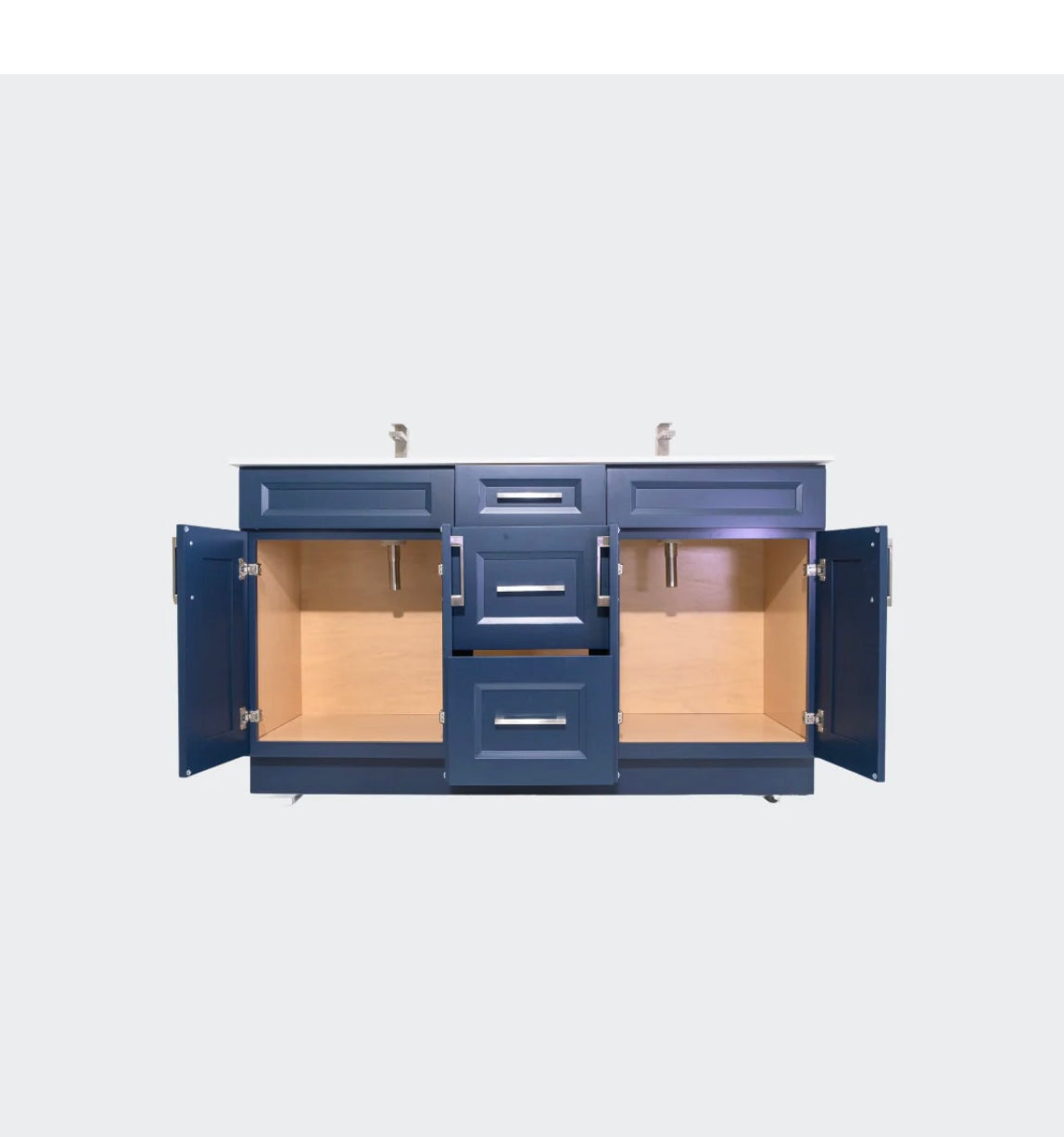 72'' Solid Wood - Double Sink