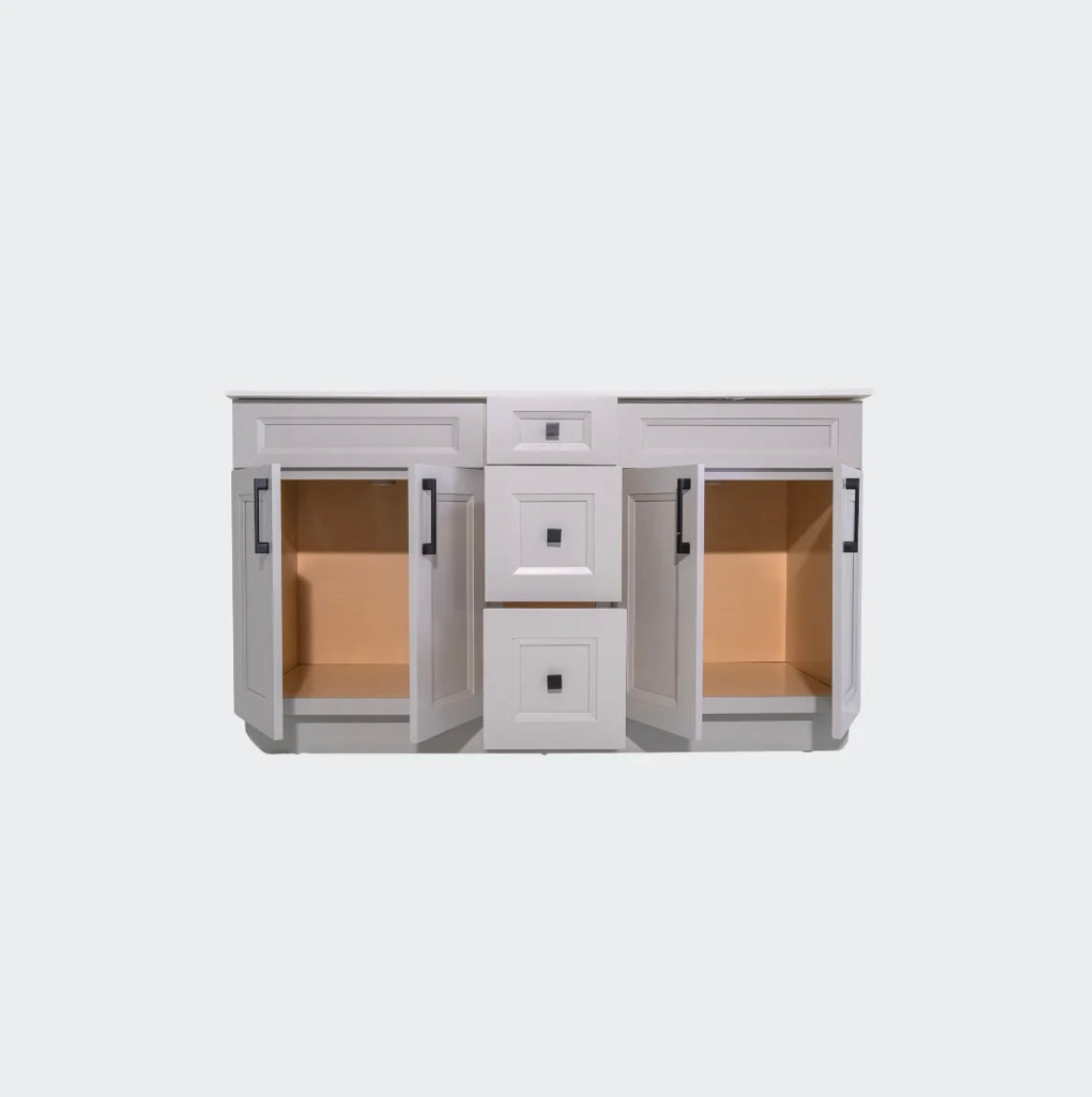 60'' Solid Wood - Double Sink