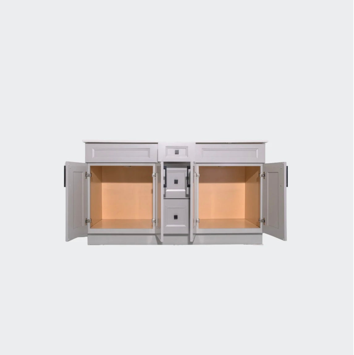 60'' Solid Wood - Double Sink