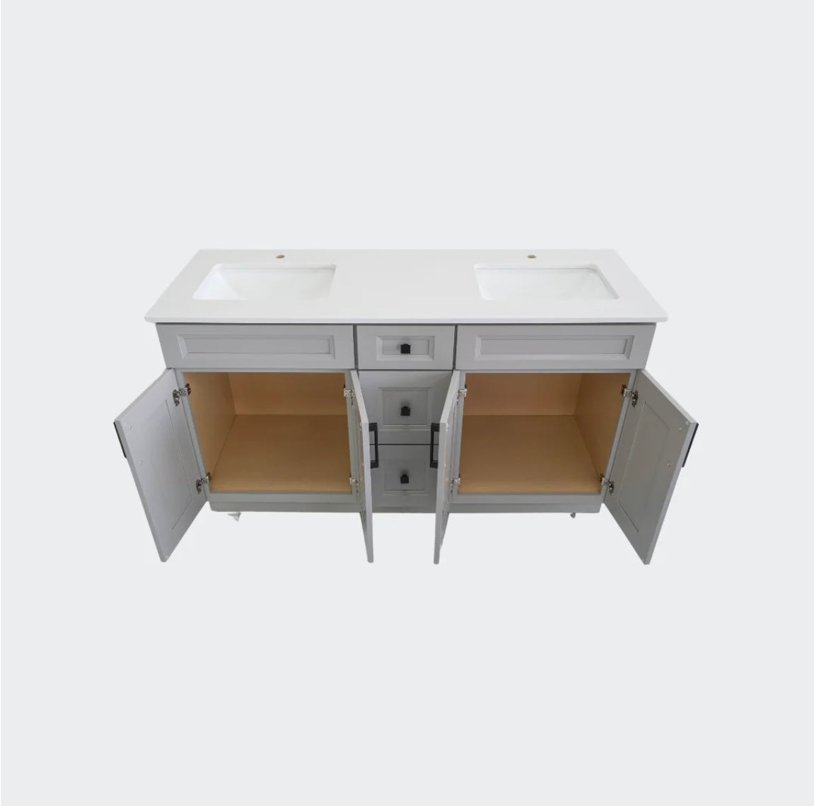 60'' Solid Wood - Double Sink