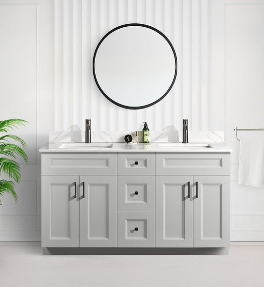 60'' Solid Wood - Double Sink