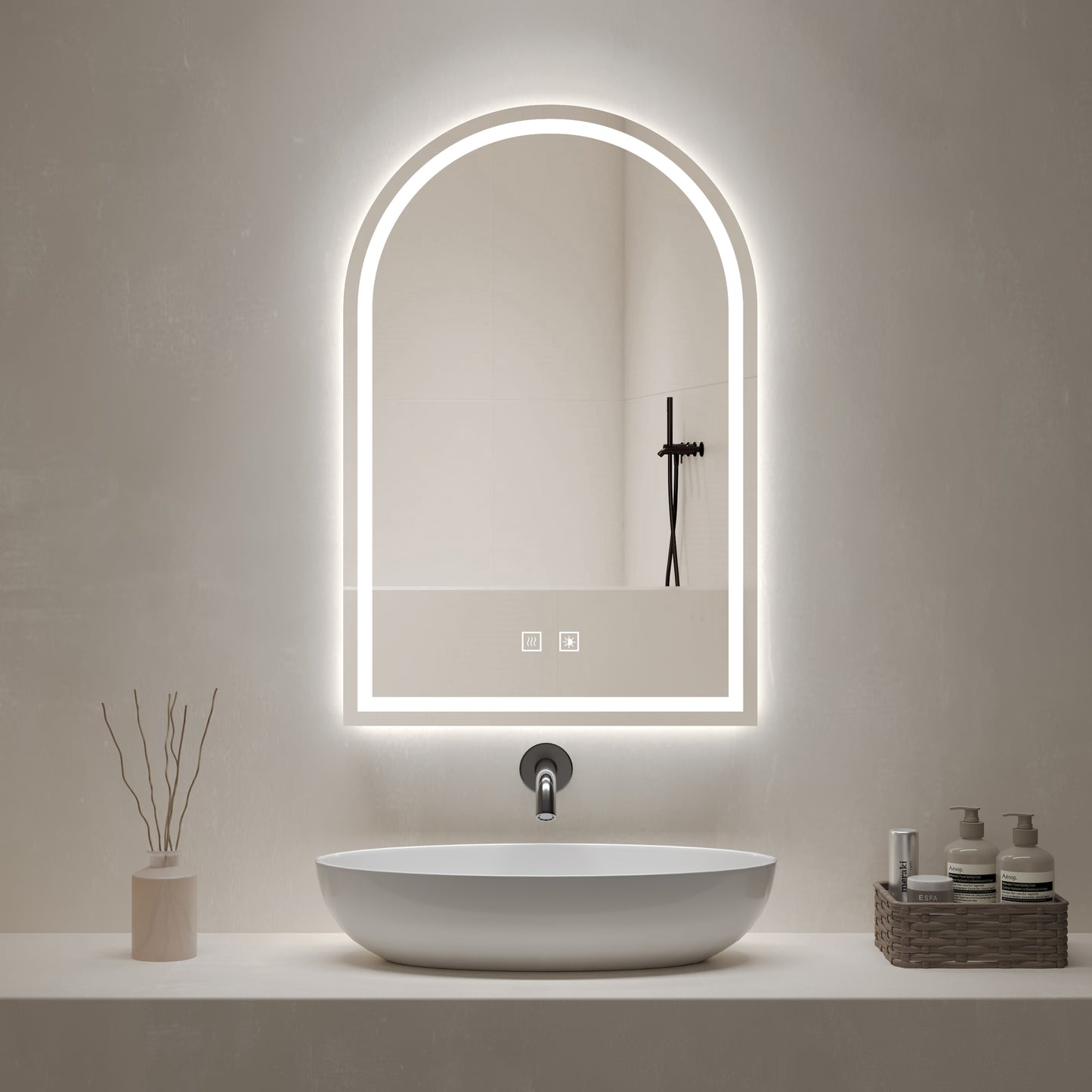 Arch-Shaped LED Mirror Y1016