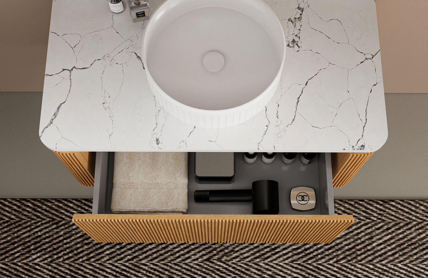 30'' / 36'' / 48'' Athens Solid Wood Floating Vanity